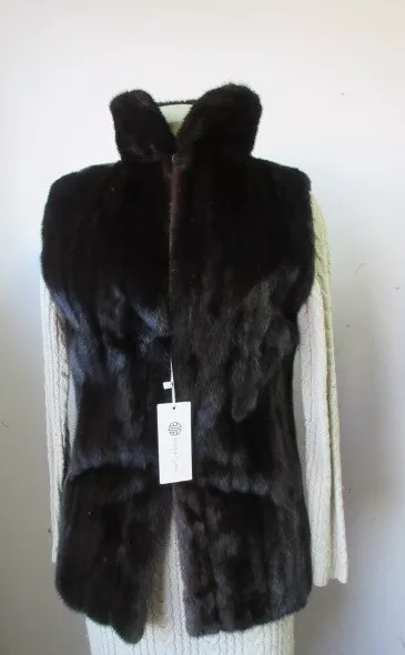 Women s Sz S 4 6 Showroom New Canadian Mink Fur Vest CLEARANCE