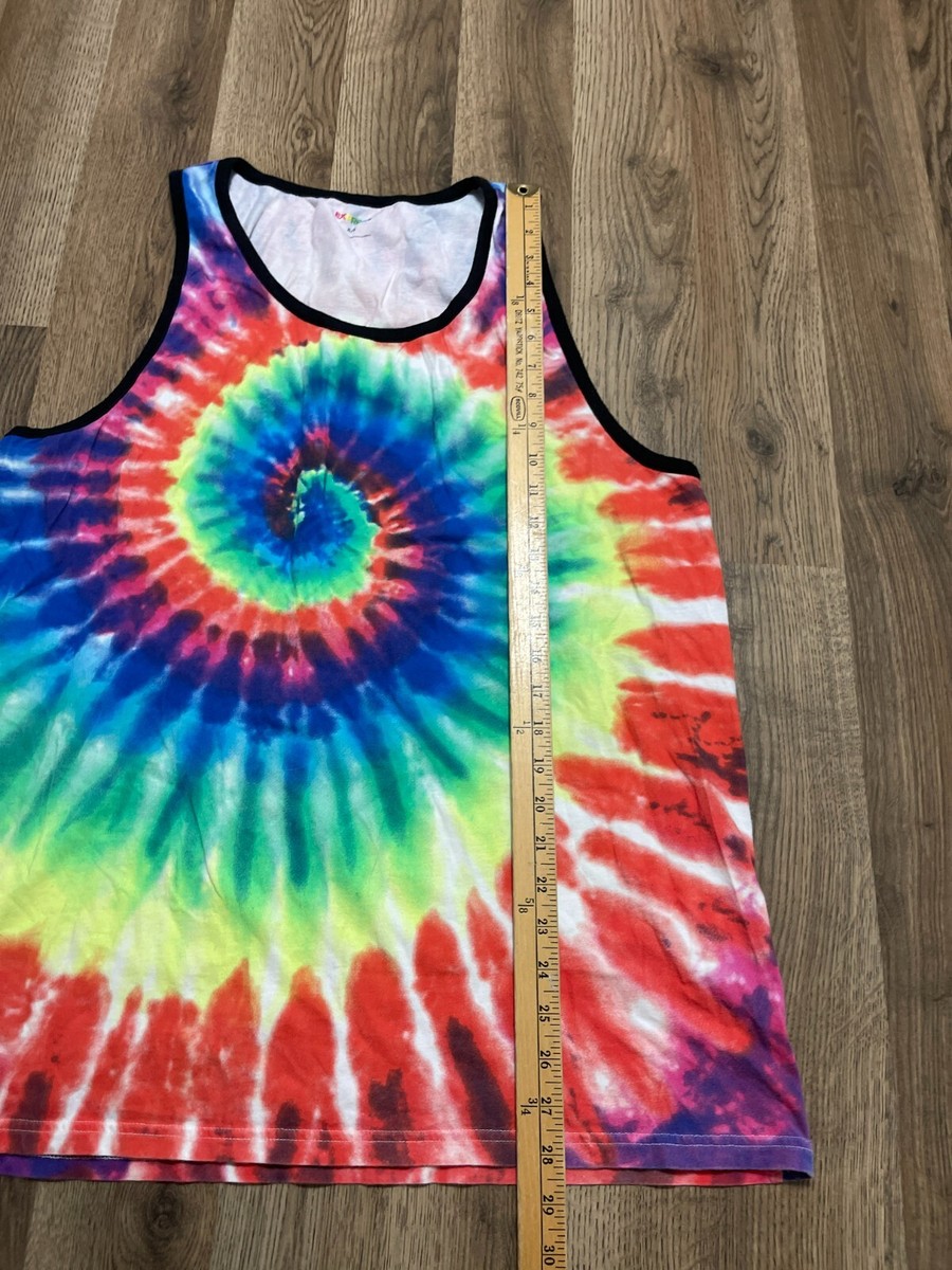 Express Tank Top, Men's Size XL, Multicolor, Tie Dye, Sleeveless