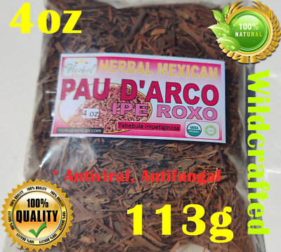 4oz Palo de Arco-  Pau D arco Tea - Lapacho - Ipe Roxo Tabebuia 113g