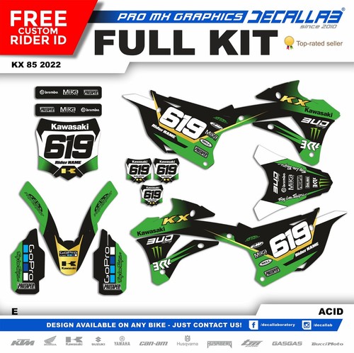 KAWASAKI KX 85 2000 2010 2020 2022 Graphics Decals Stickers Aufkleber ...