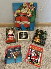Vintage Christmas Lot Saalfield Capri Little Golden Heli International Silver Co