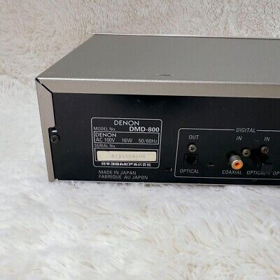Denon DMD-800 MD Player Minidisc Recorder Audio Silver Used Denon DMD-800 MD Player Minidisc Recorder Audio Silver Used