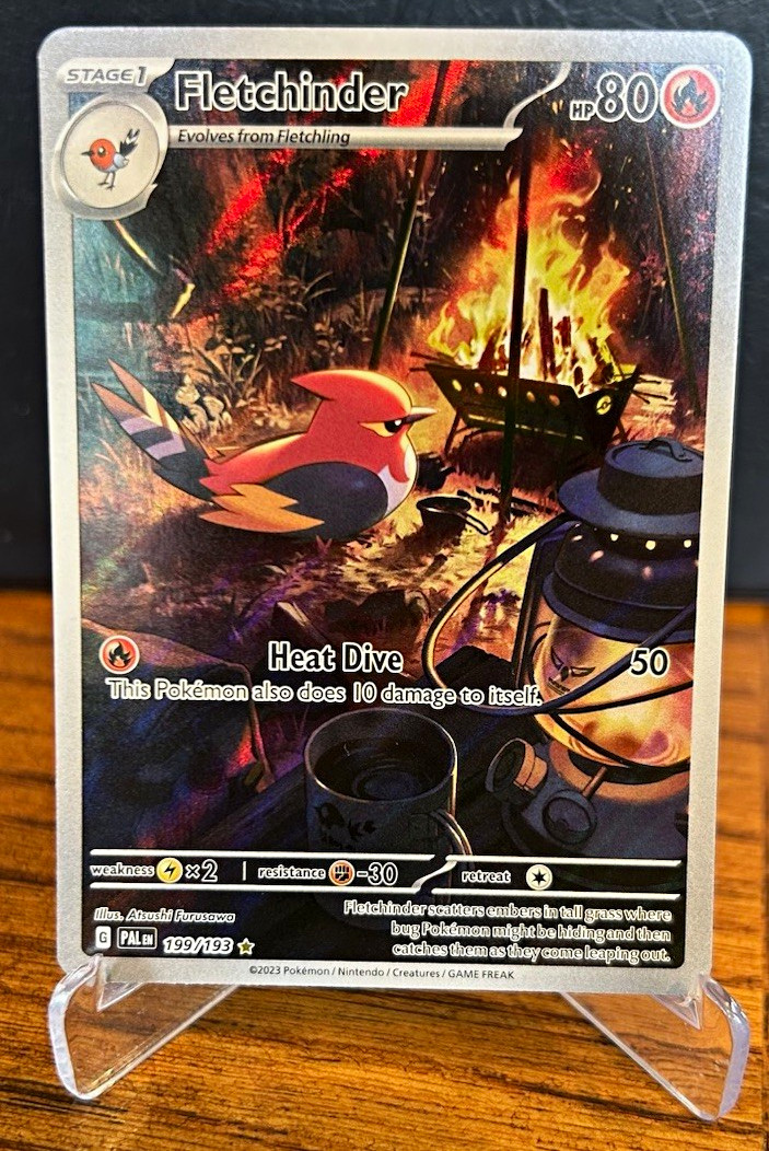 Fletchinder 199/193 SV02: Paldea Evolved Illustration Rare Holo EN 80HP