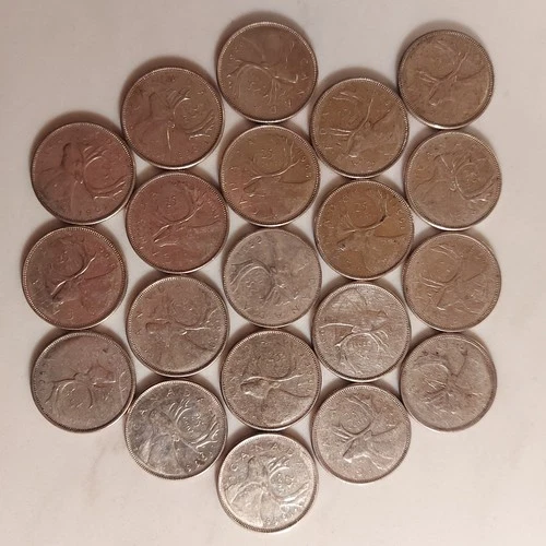 80% Silver 1953 to 1966 Canadian Quarters 25 Cents
