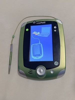 LeapFrog LeapPad2 Explorer Kids Tablet Green White With Stylus Tested & Working
