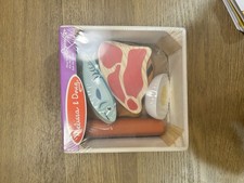 Melissa And Doug Food Groups Wooden Play Set Meats And Protein