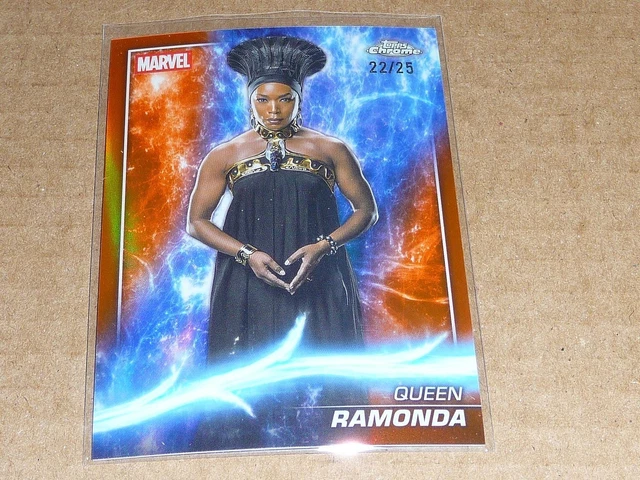 2025 Topps Chrome Marvel Studios Queen Ramonda Orange Refractor 22/25 O1523