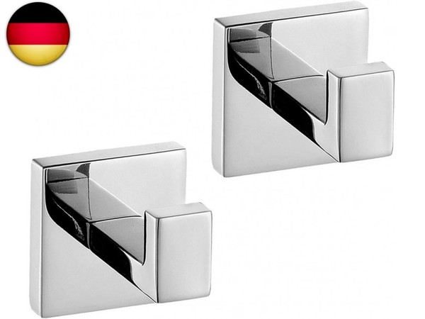 2 Stk. Handtuchhaken Chrom, Badhaken Aus Edelstahl FüR Ein Handtuch,-image