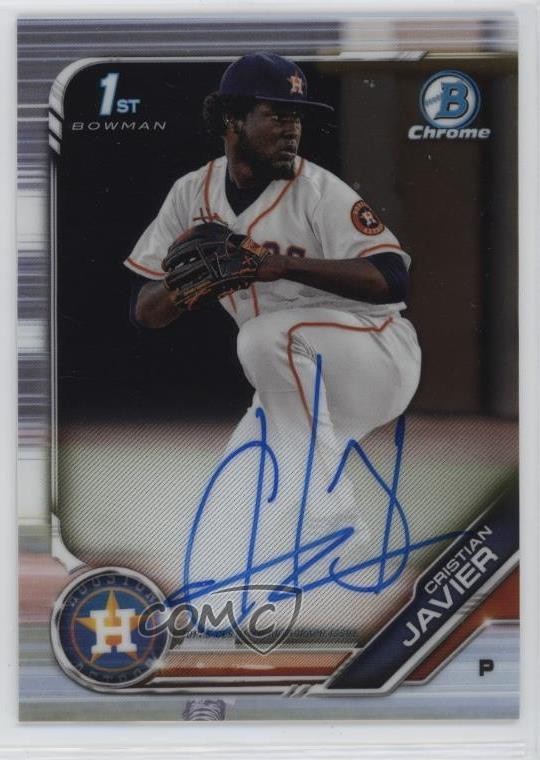 2019 Bowman Chrome Prospects Auto Cristian Javier #CPA-CJ Auto 1my2