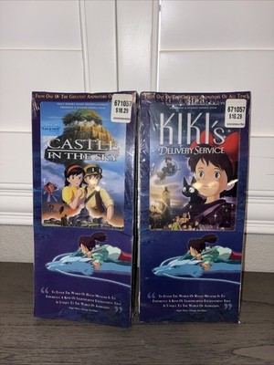 Castle in the Sky & Kiki s Delivery Service DVDs Long Boxes Sealed Brand New!!