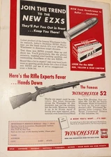 1948 Winchester 52 Ad & MARLIN Model 39-A Lever Action .22 Rifle  Ad#2478