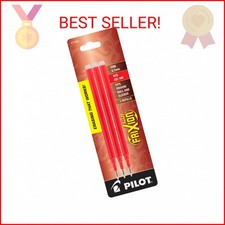 Pilot, 3 FriXion Ball Gel Ink Refills for Erasable Pens, Fine Point 0.7 mm