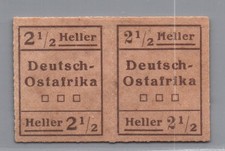 Dt. Kolonien Ostafrika WUGA Ausgabe Mi. NR. III Typenpaar W1 ungebraucht gepr&uuml;ft