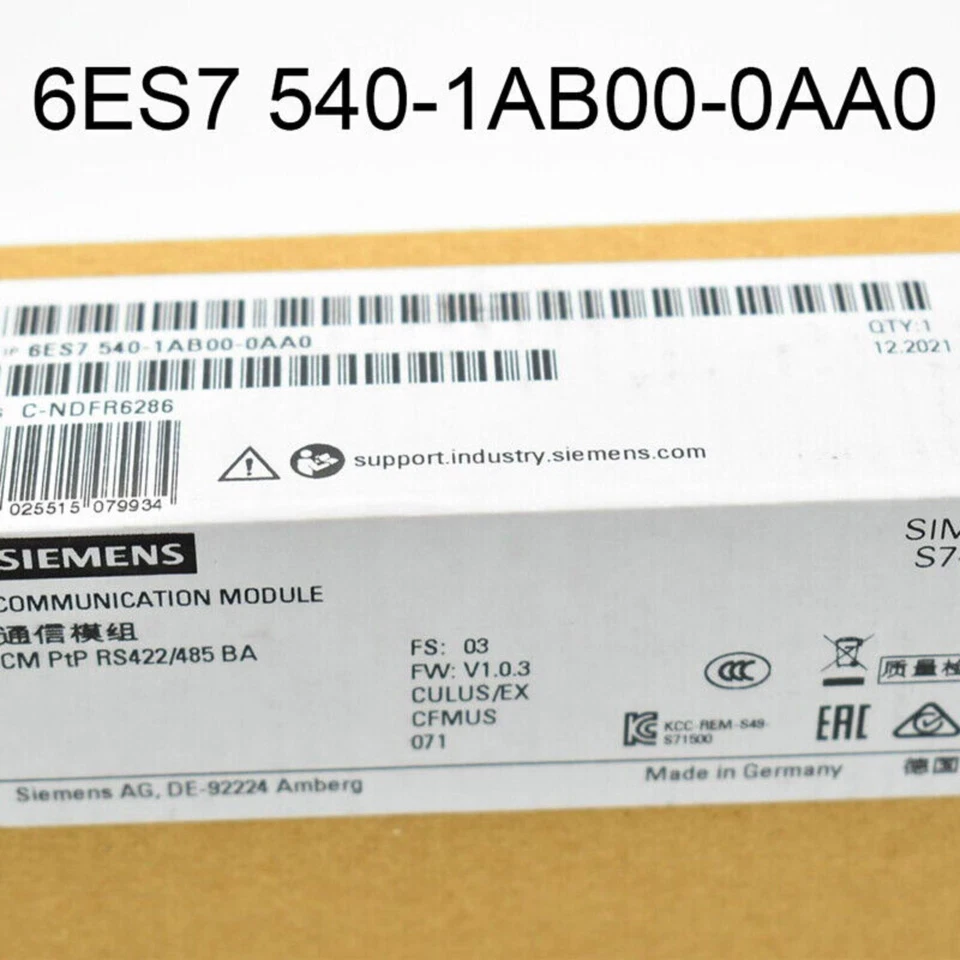 New Siemens SIMATIC S7-1500 6ES7540-1AB00-0AA0 6ES7 540-1AB00-0AA0 - Image 2 of 4