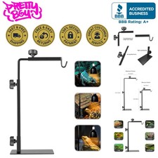 Large Adjustable 16-31 Inch Reptile Lamp Stand: Versatile for All Terrarium Pets