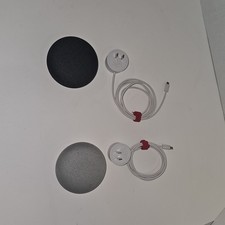 Google Home Mini Smart Speaker Lot of 2 w/ Power Adapters Wi  Fi Bluetooth