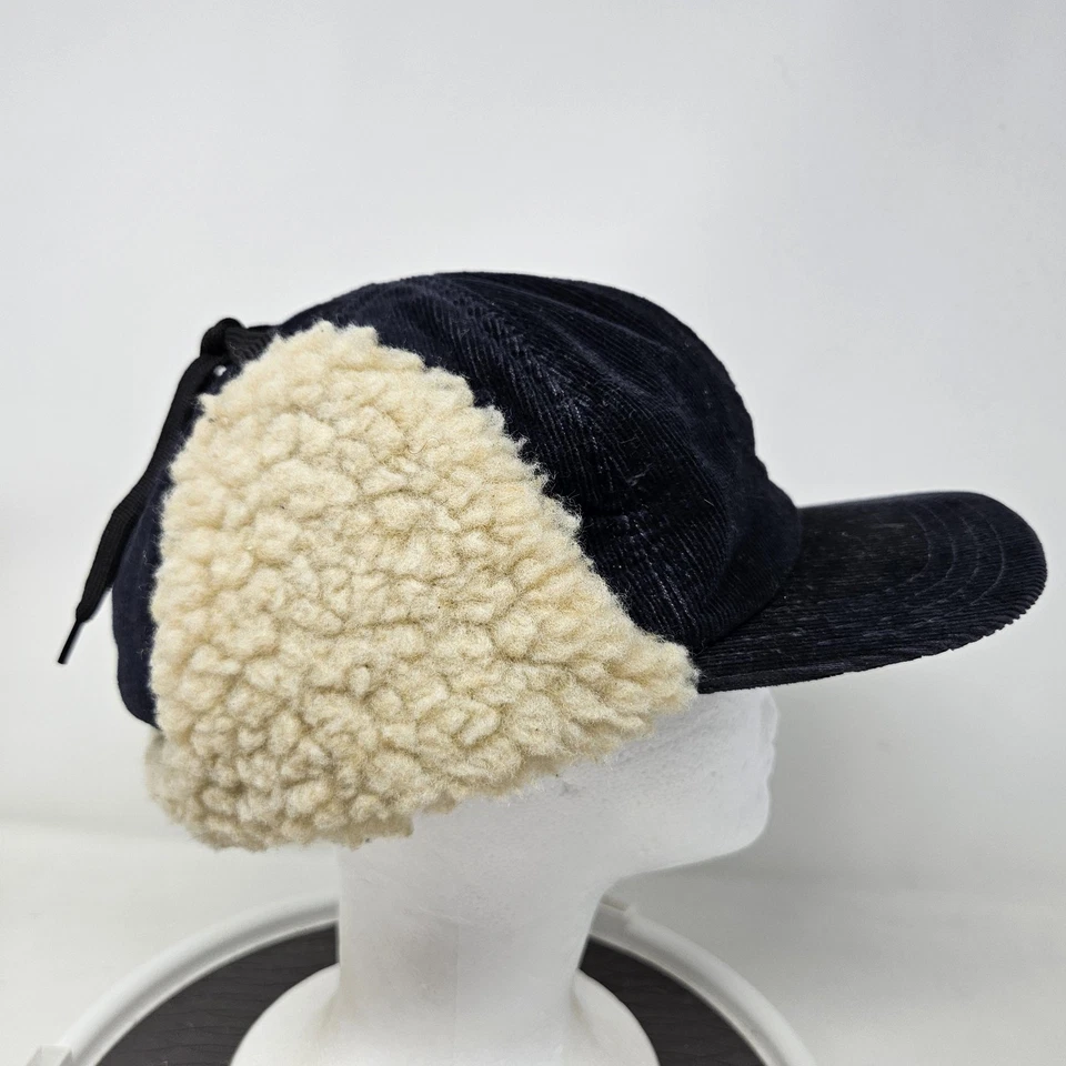 Hecho en EE. UU. Gorra Ajustada Para Hombres X-Grande Azul Marino Pana Sherpa Oreja Solapa Trampa Foto 3 de 4