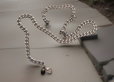 Kubański naszyjnik krawężnik ze stali nierdzewnej marki OUTRAGE of London - 5mm/40cm