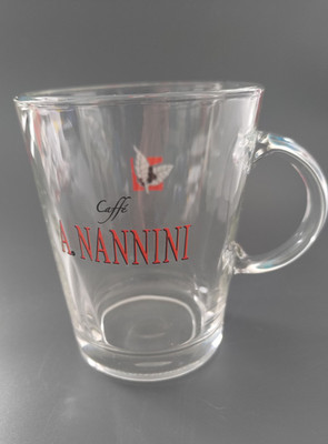 Caffe A. Nannini Espressotasse  mit bunten Unterteller -  Gläser       ILLY