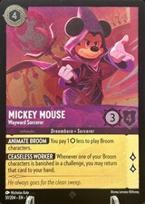   Mickey Mouse - Wayward Sorcerer   51/204 SR Foil Disney Lorcana NM