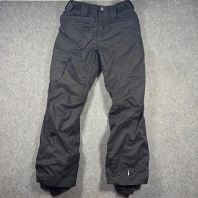 Salomon Mens Clima Pro 10k Ski Snowboard Pants Black Cargo Size M Waterproof EUC