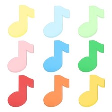 36 Pcs Colorful Music Note Paper Cutouts, Bulletin Board Cutouts Decor
