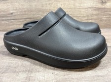 Oofos Sport Mules Recovery Shoes Clogs Cushion Black Womens Size 9