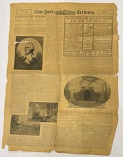 Rare- New-York Tribune Sunday December 3 1899 Tribute To George Washington