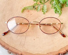 Shari Belafonte E9 Zyloware Gold Oval Circle Eyeglasses Frames 47 20 140