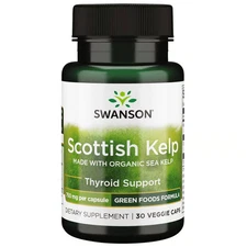 Swanson Scottish Kelp - Made with Organic Sea Kelp 750 mg 30 Veggie Capsules