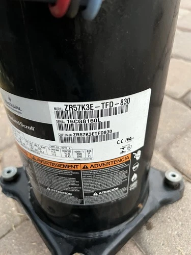 COPELAND SCROLL COMPRESSOR model   ZR57K3E - TFD - 830 Year 2016 460v   3 phase