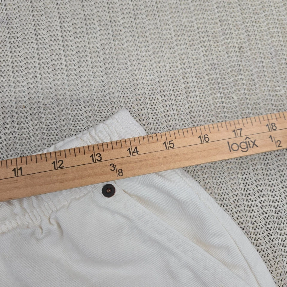 Винтажные женские шорты Bobbie Brooks 16 белая джинсовая ткань без застежек бермуды сделано в США - Изображение 4 из 4