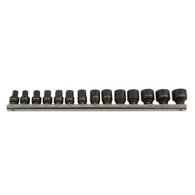 Laser Tools Metric Impact Socket Set 1/4''D 14pc 6 pt Standard Length 5961
