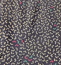 Vintage 90s Kasper ASL Hearts Navy Skirt Suit Pleated Maxi Retro Sz 4 Valentine