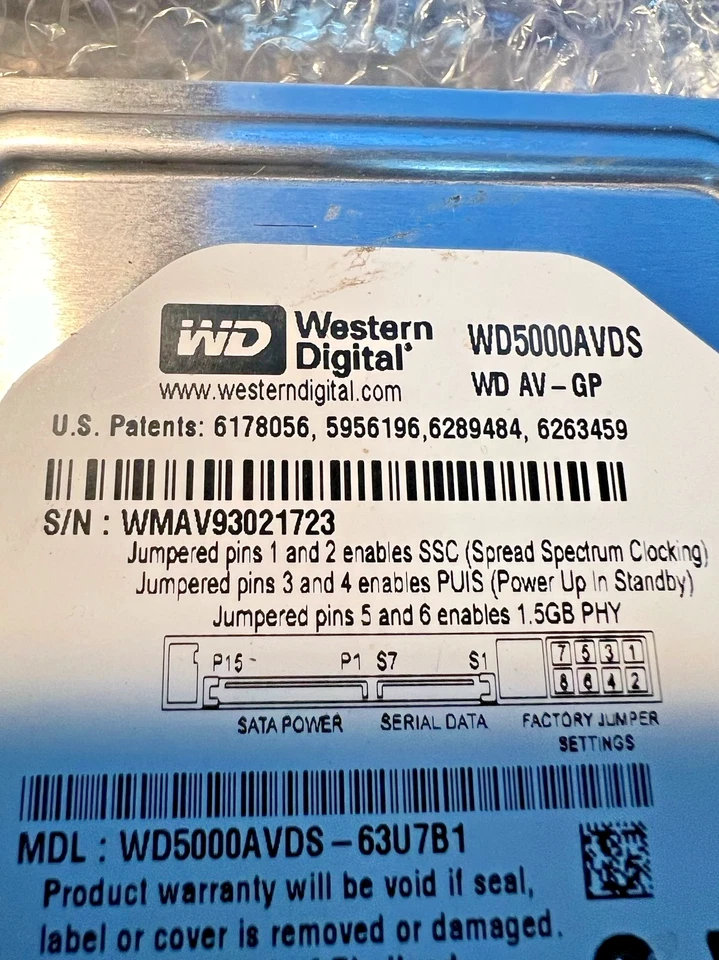 Western Digital WD5002ABYS-02B1B0 500GB, SATA Internal Hard Drive - Image 2 of 4