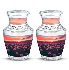Rose Urn Ashes Keepsake 3Inch Set Of 2 Burial  Funeral Ash Container Cremation