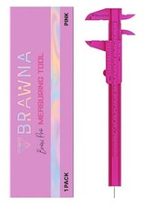 1 Pc Brow Pro Measuring Tool - Double Scale Eyebrow Ruler for 1-Pack Pink