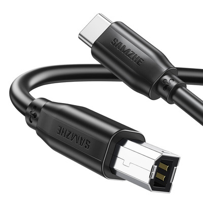 USB B to USB C Printer Cable 3.3FT for MacBook, MIDI Keyboard, Digital Piano