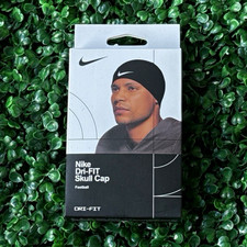 Nike Dri-FIT Men's Skull Cap Hat Solid Black One Size Athletic Running