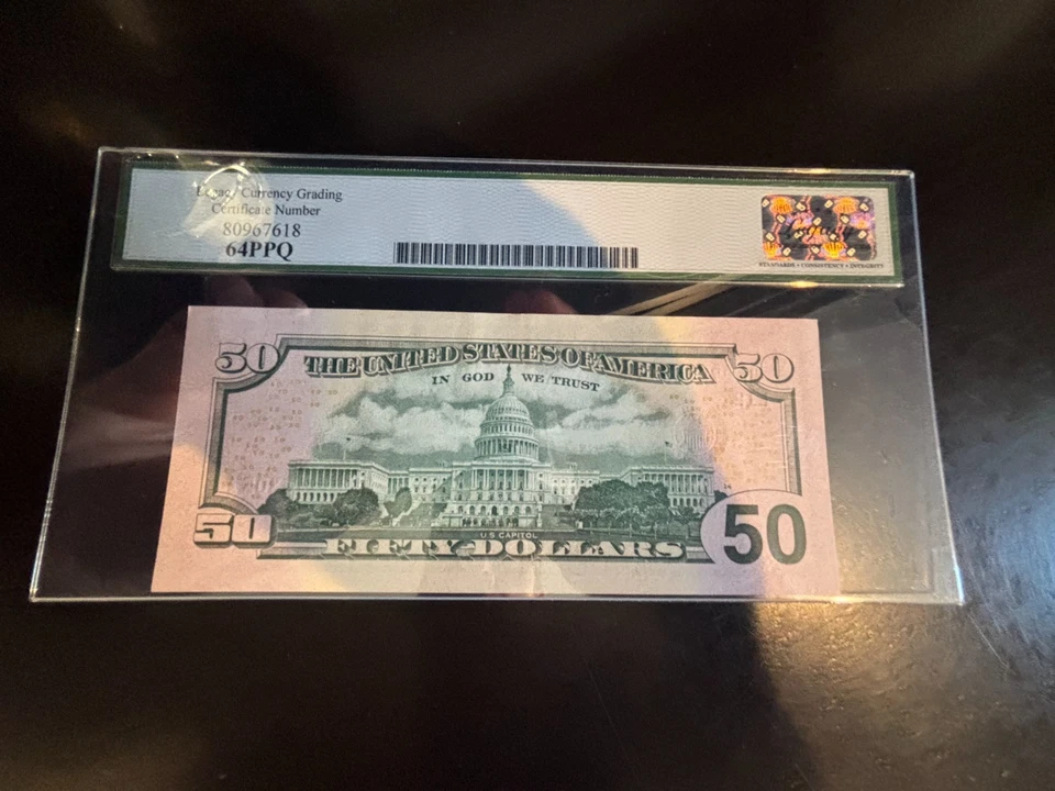 DBR 2013 $50 San Francisco Fr. 2132-L Legacy 64 PPQ Serial ML27276305A - Image 2 of 2