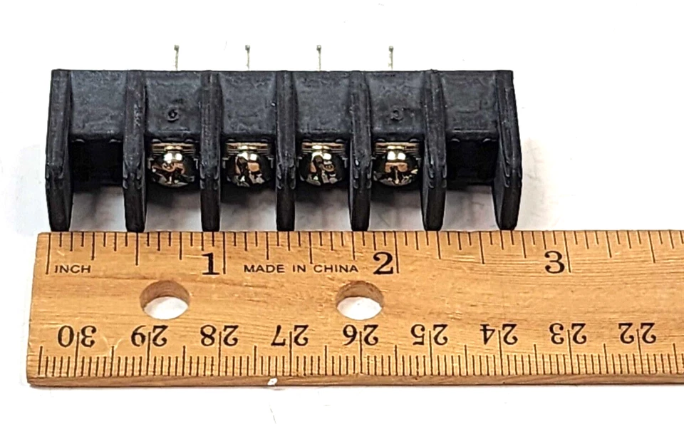 (5x) 4 Position - 20A - 600V .4375" Pitch Solder Tail - Barrier Terminal Blocks - Image 2 of 2