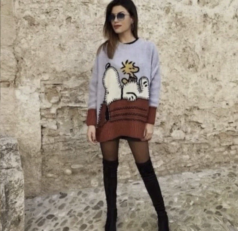 Zara Limited Edition Peanut Snoopy Oversized jumper UK 12 14 16 18 No Returns 