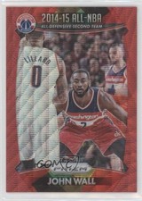 2015-16 Panini Prizm All-NBA Team Ruby Wave Prizm 34/350 John Wall #398 3pu