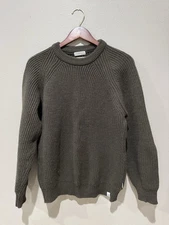 Peregrine Ribbed Jumper 100% Wool Made in England  Size S