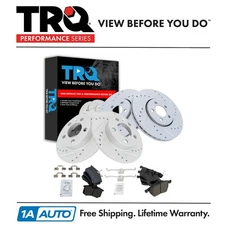 TRQ Front & Rear Semi Metallic Brake Pad Kit for VW Golf Jetta Beetle MK4
