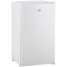 HOMCOM 91L Under Counter Fridge Mini Refrigerator Chiller Removable Shelf White