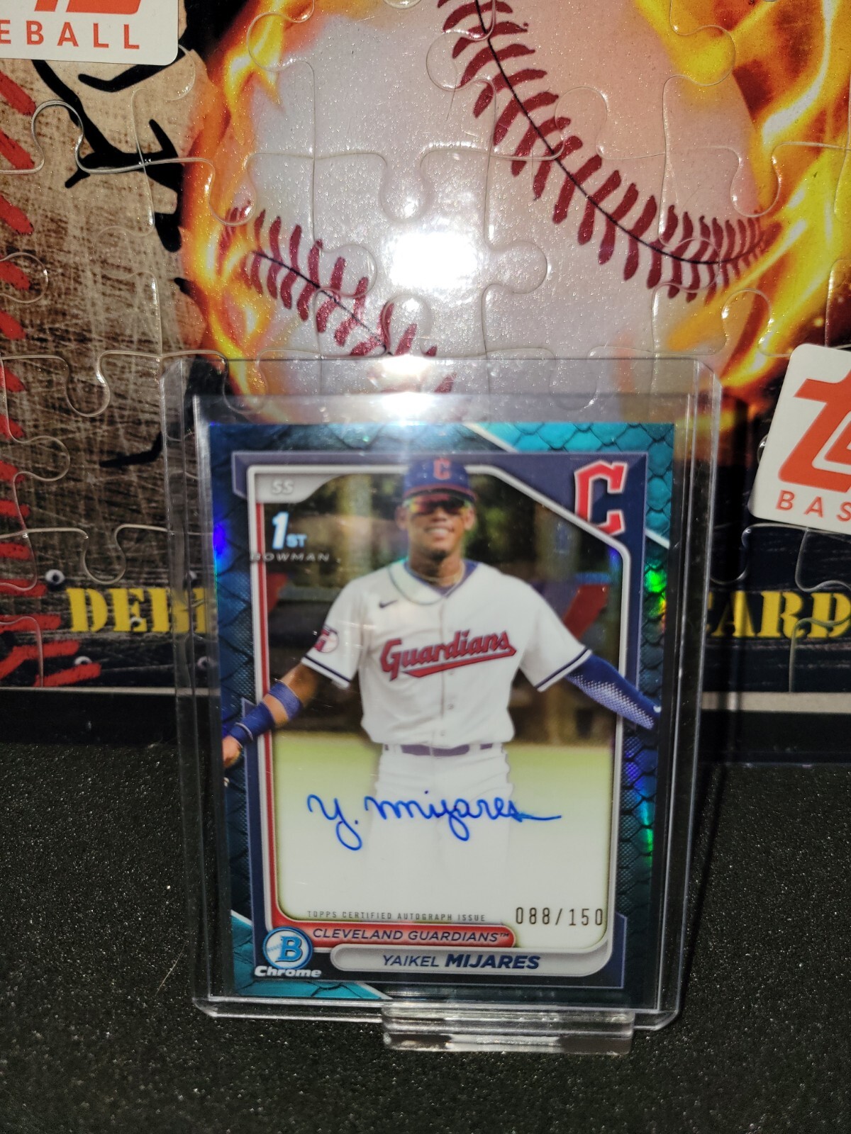 2024 Bowman Chrome Yaikel Mijares Bowman 1st Rept. Blue Refractor Auto #88/150