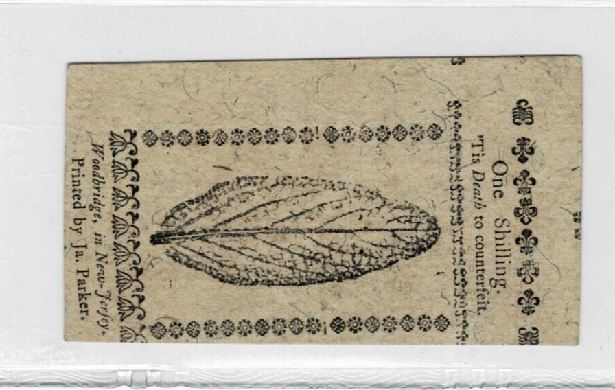 New Jersey Colonial Note-FR#NJ-15-Dec 31st-1773--1 Shilling-S/N 5620 ...