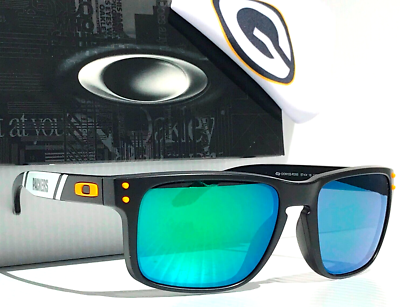 NFL Oakley Holbrook Green Bay Mt Black PACKERS PRIZM Jade Lens