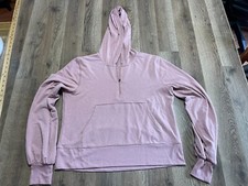 Tek Gear Hoodie, Women's Size Medium, Purple, Long Sleeve, Pullover, 1/4 Zip